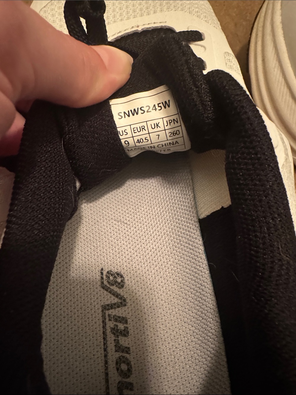 NortiV8 White and Black Chunky tennis shoes - Picture 6 of 6